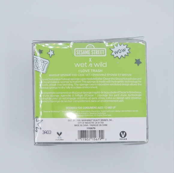 Wet n Wild x Sesame Street I Love Trash Makeup Sponge & Case Set - Picture 3 of 4